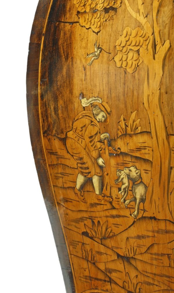 A Dutch walnut and marquetry side cabinet, 19th c - 3