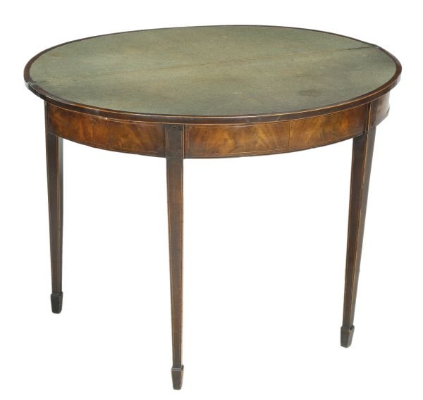 A George III mahogany and cross branded folding ca - 2