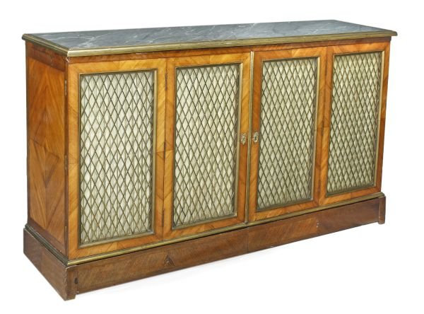 A French kingwood veneered, gilt metal mounted and