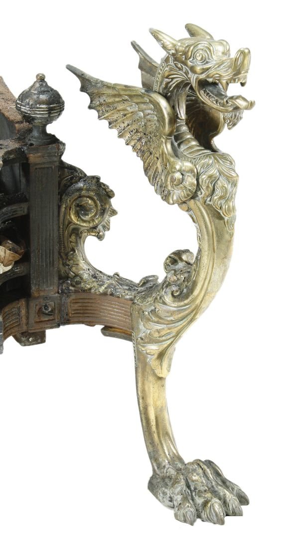 A Victorian cast iron, wrought iron and brass moun - 2