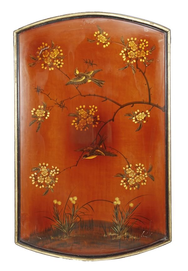 A Chinese painted and parcel gilt wood low table, - 2
