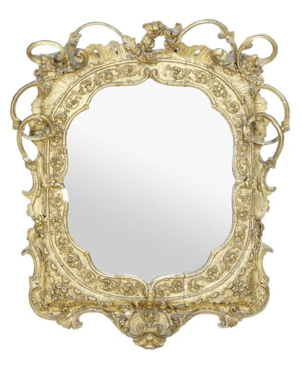 A Victorian gilt composition framed wall mirror ,