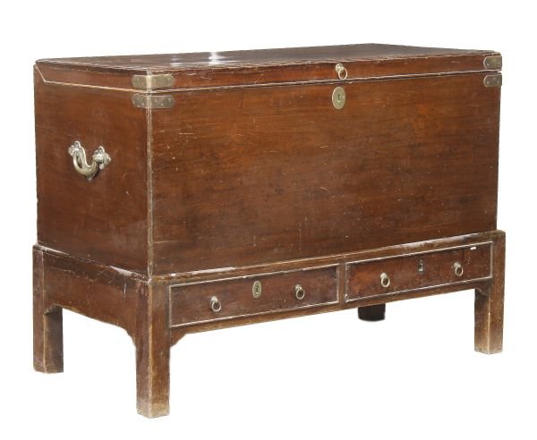 A George II walnut chest on stand , circa 1740, hi