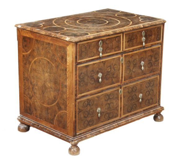 A William and Mary olive oyster veneered and holly