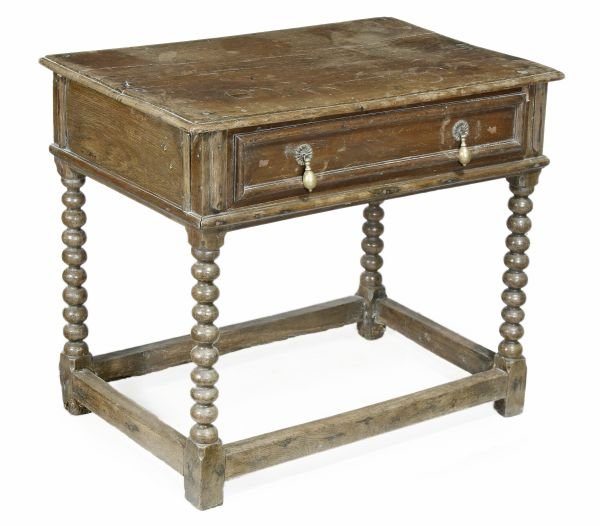 An oak side table , late 17th/early 18th century,