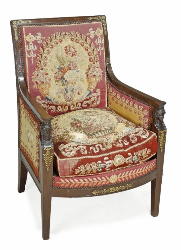 An Empire mahogany and gilt metal mounted suite of - 4