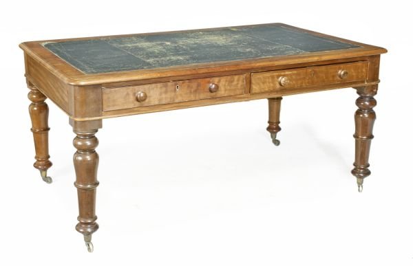 A Victorian mahogany writing table, circa 1860, g