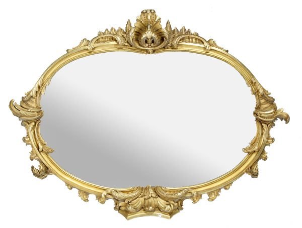 A carved giltwood wall mirror, in George III style