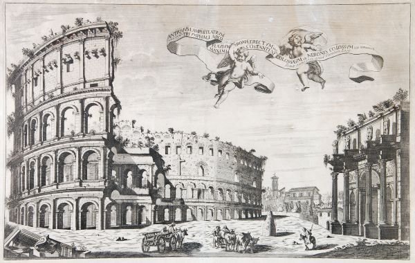 Two framed prints depicting the Colosseum and The - 2