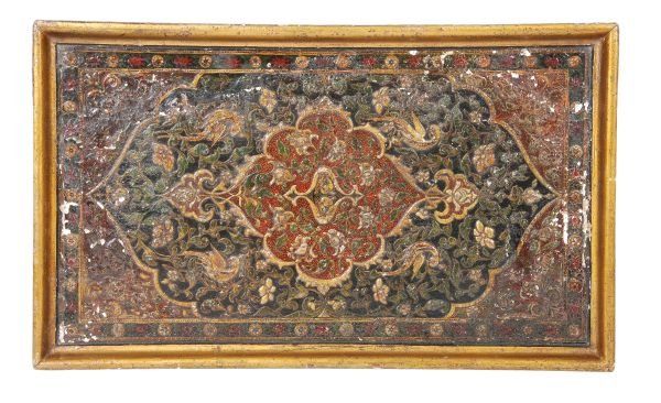 A Kashmiri polychrome lacquer and parcel gilt deco - 2