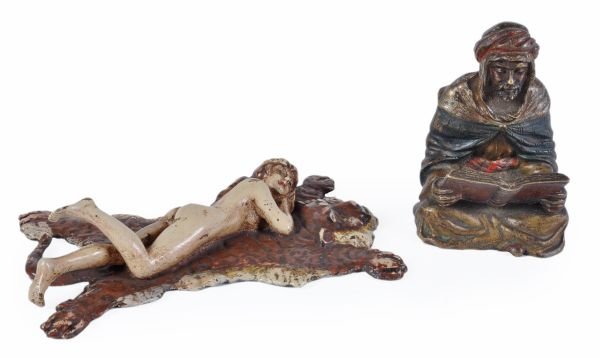 A Viennese cold painted bronze model of an Arab,