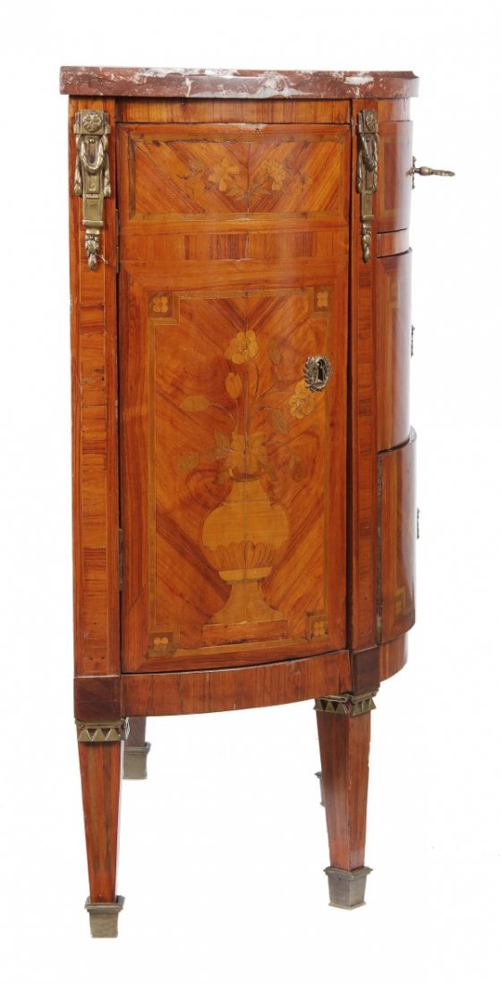 A French tulipwood and marquetry commode, in 18th - 6