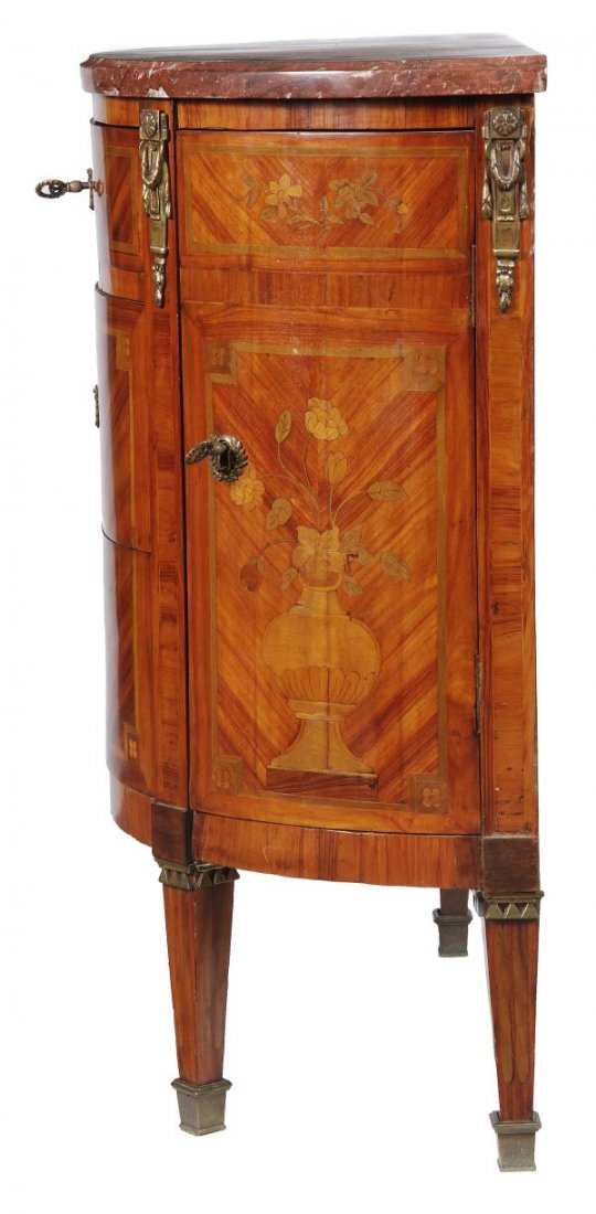 A French tulipwood and marquetry commode, in 18th - 7