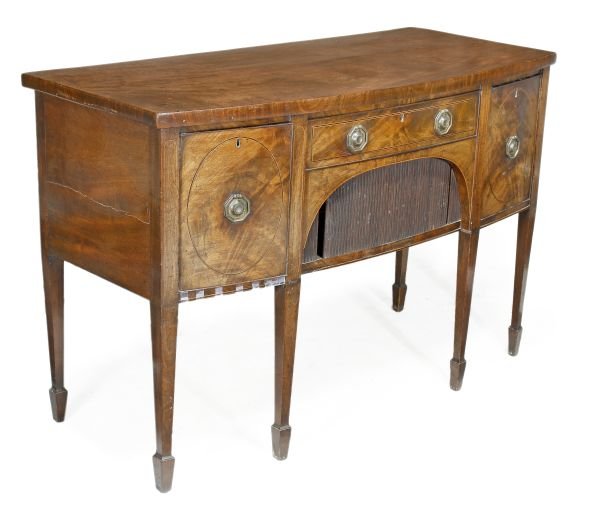 A George III mahogany bowfront sideboard, circa 1