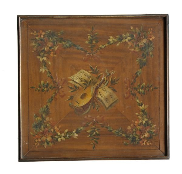 A satinwood and painted urn stand, in George III s - 2