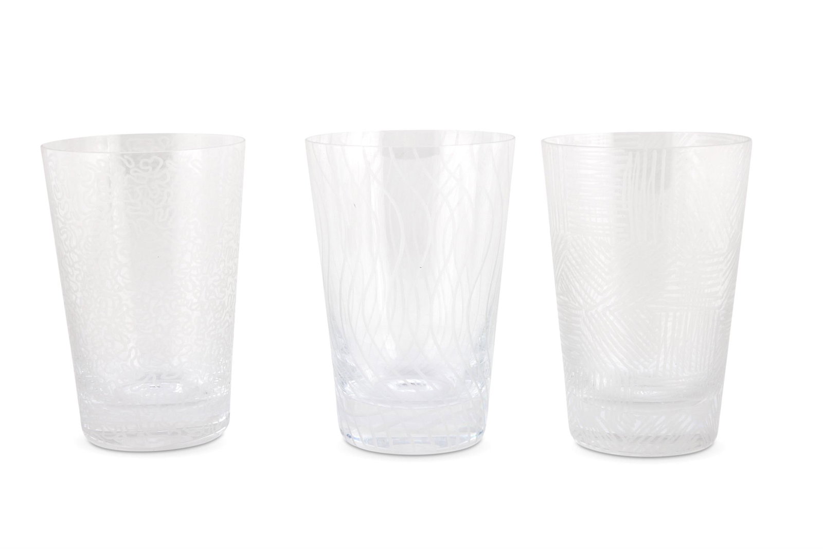 SOL LEWITT (AMERICAN, 1928-2007), THREE TUMBLERS (1 of 2)