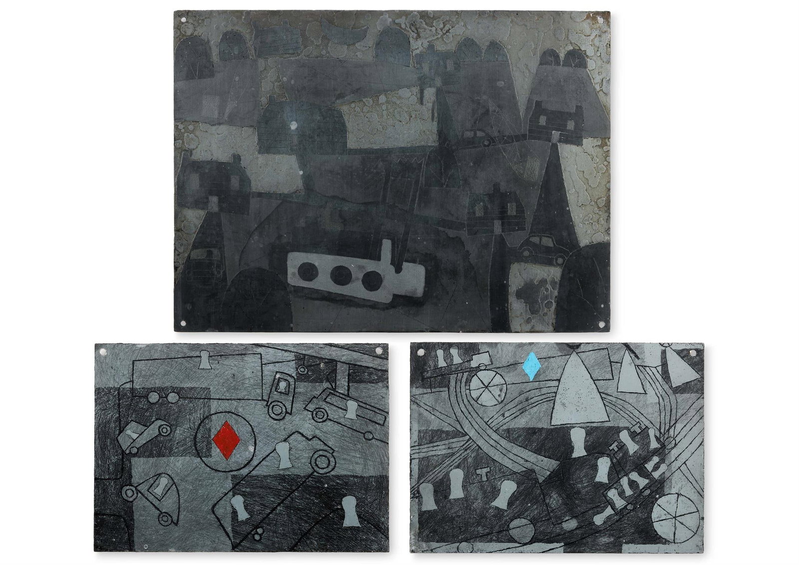λ JULIAN TREVELYAN (BRITISH, 1910-1988), A SET OF THREE PRINTING PLATES (1 of 1)