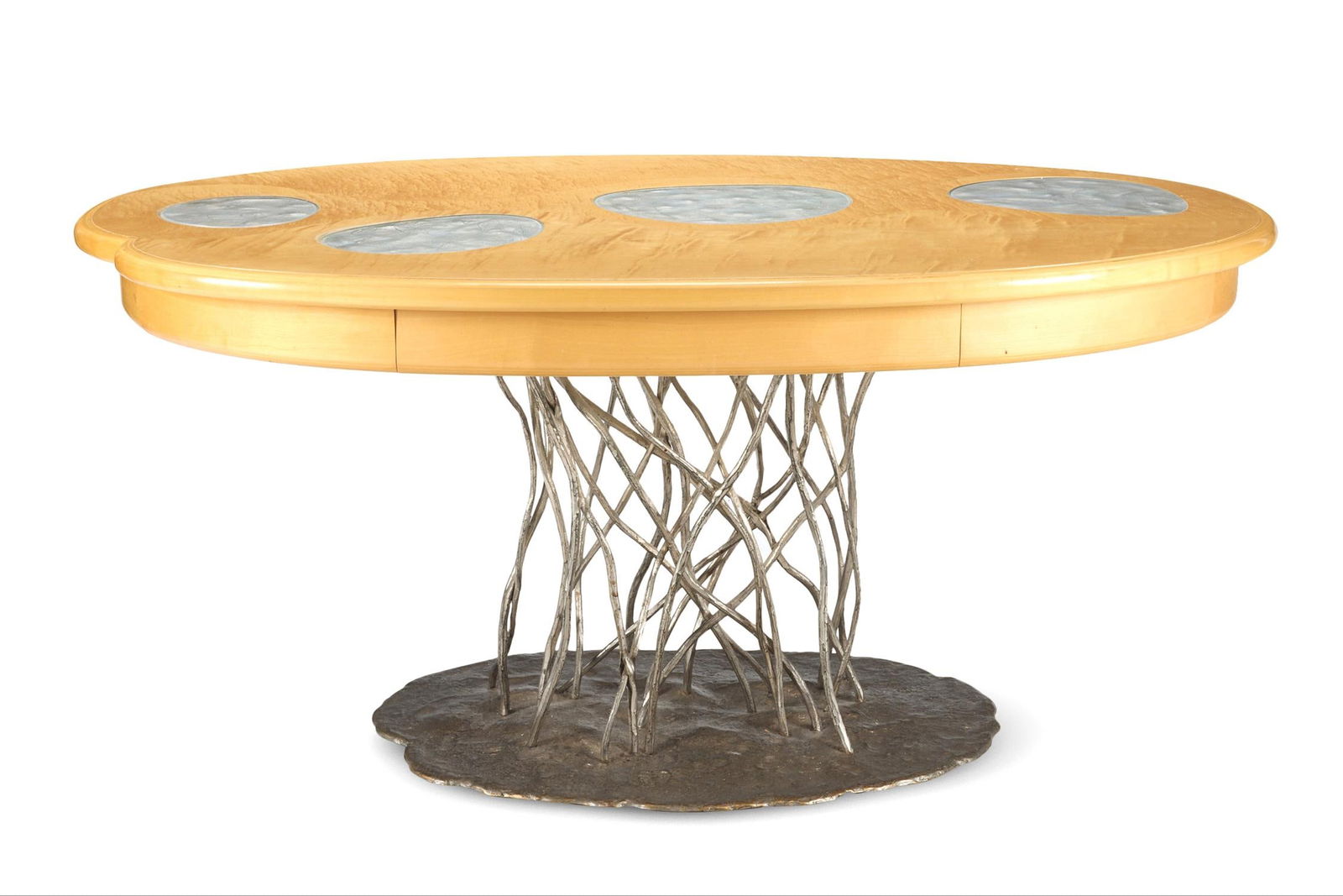 λ NICK ALLEN (BRITISH, B.1952), AN 'OVOLO' DINING TABLE, 2002 (1 of 2)