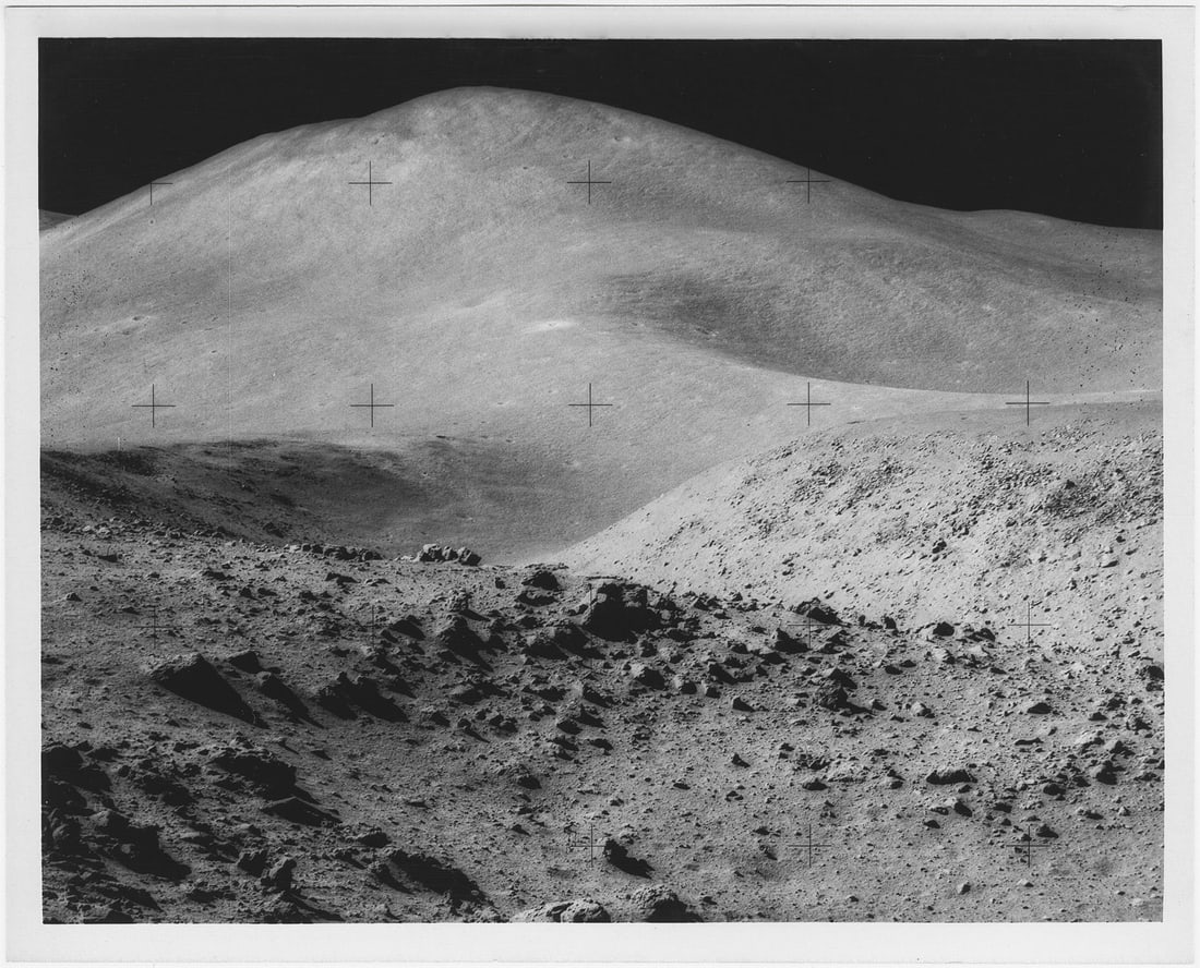 [Apollo 15] THE SUBLIME MOONSCAPE OF HADLEY CANYON AND MOUNT HADLEY DELTA (1 of 2)