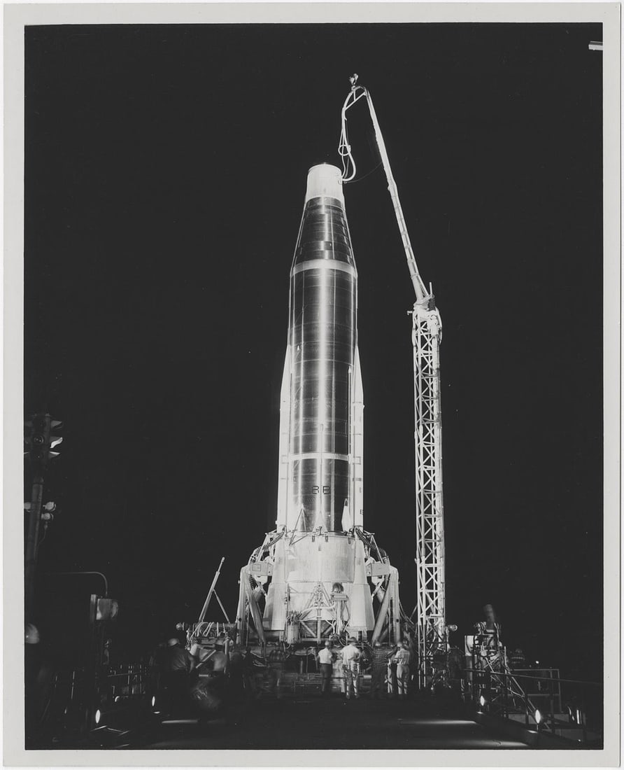 [Project Mercury] ATLAS 8B MISSILE UNDER THE NIGHT SKY: THE DAWN OF HUMAN SPACE EXPLORATION (1 of 2)