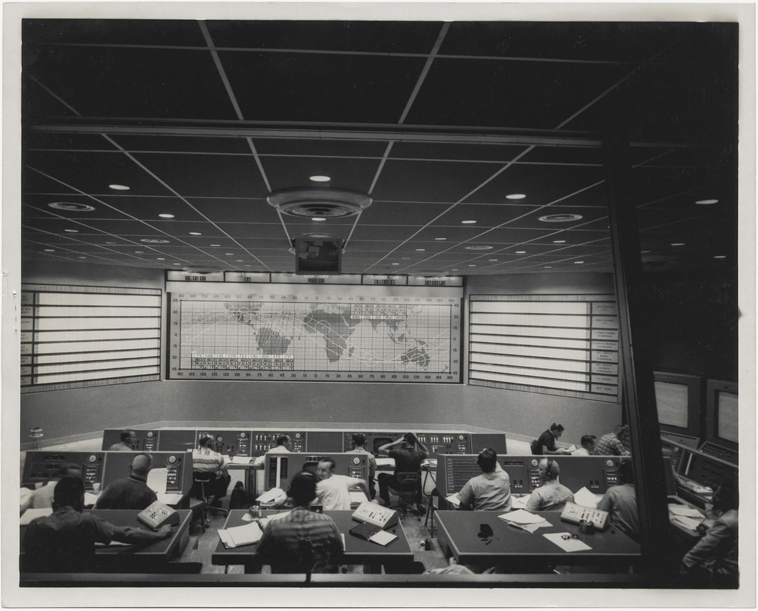 [Project Mercury] EARLY VIEW OF MISSION CONTROL IN THE RUN UP TO THE FIRST MANNED SPACEFLIGHTS (1 of 2)