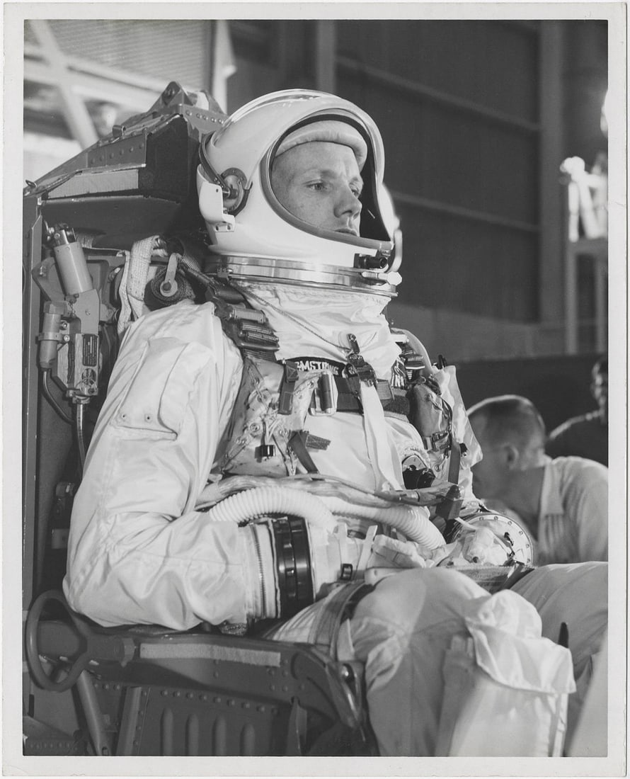 [Gemini VIII] PORTRAIT OF NEIL ARMSTRONG BEFORE HIS FIRST SPACE MISSION (1 of 2)