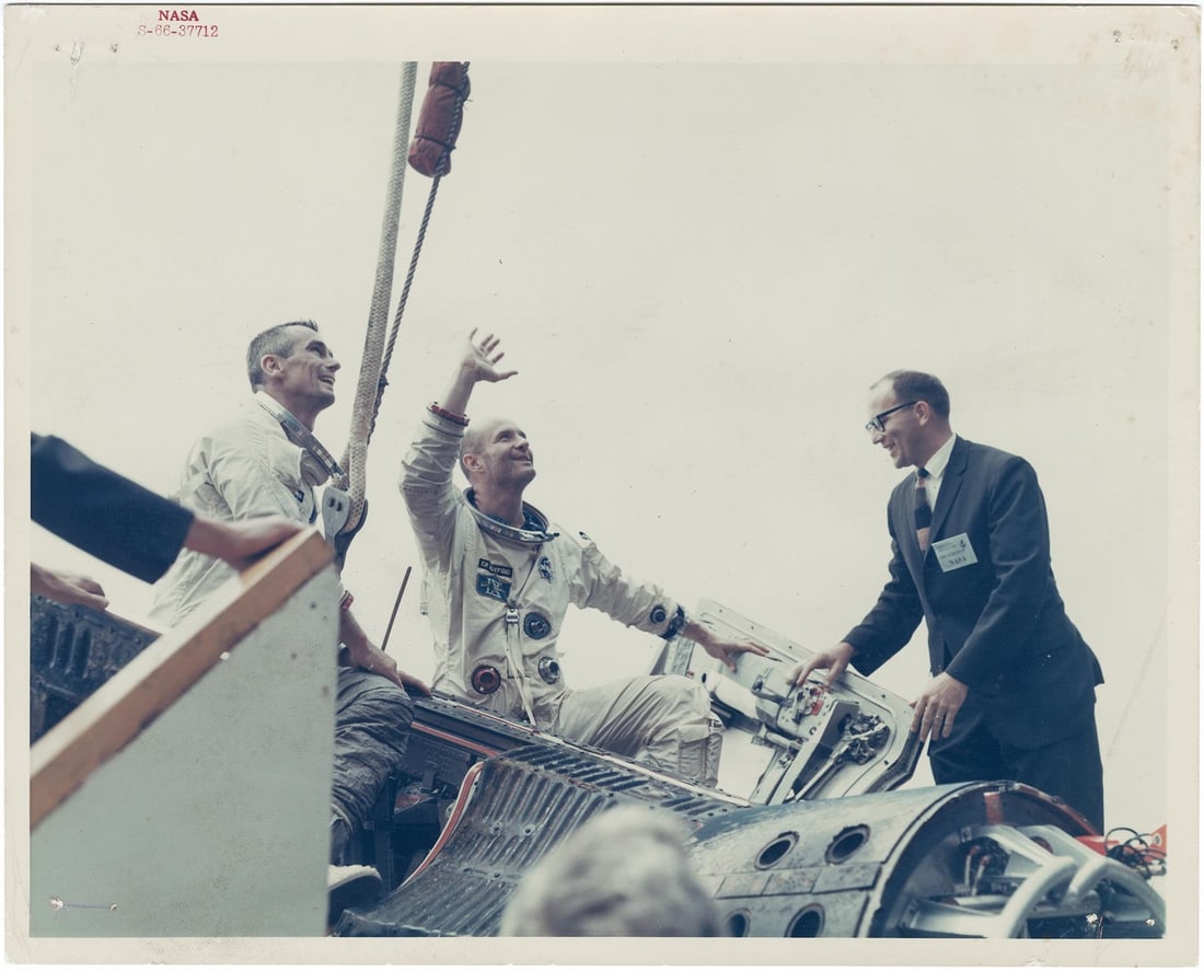 [Gemini IX-A] FROM ORBITAL ORDEAL TO SAFE HARBOUR: GENE CERNAN CONCLUDES PERILOUS SPACE MISSION (1 of 2)