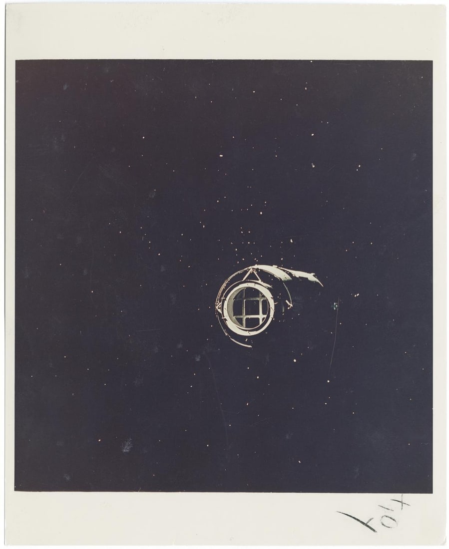 [Apollo 8] FIREFLIES EFFECT SURROUNDING THE S-IVB STAGE AS THE FIRST CREW LEAVES EARTH ORBIT (1 of 3)