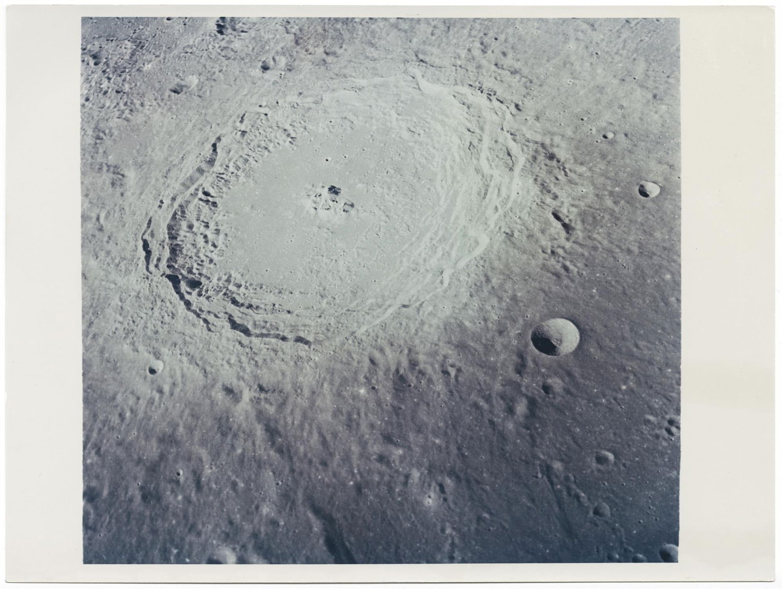 [Apollo 8] PIONEERING LUNAR ENCOUNTER: CRATER LANGRENUS IN DETAIL FOLLOWING LUNAR ORBIT INSERTION: [Apollo 8] PIONEERING LUNAR ENCOUNTER: CRATER LANGRENUS IN DETAIL FOLLOWING LUNAR ORBIT INSERTIONFrank Borman, 21-27 December 1968 Printed 1968.Vintage chromogenic print on fibre-based paper [NASA ima