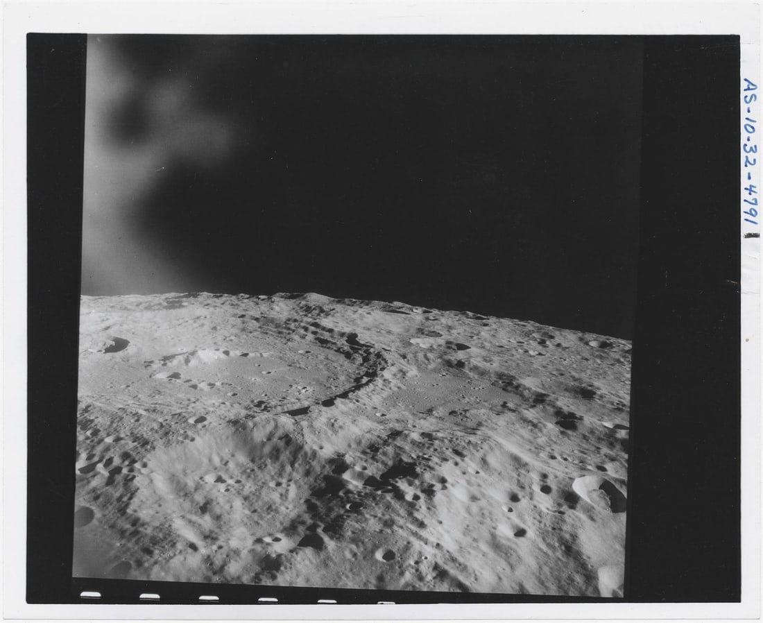 [Apollo 10] BARREN LUNAR FARSIDE: CRATER KEELER (1 of 2)