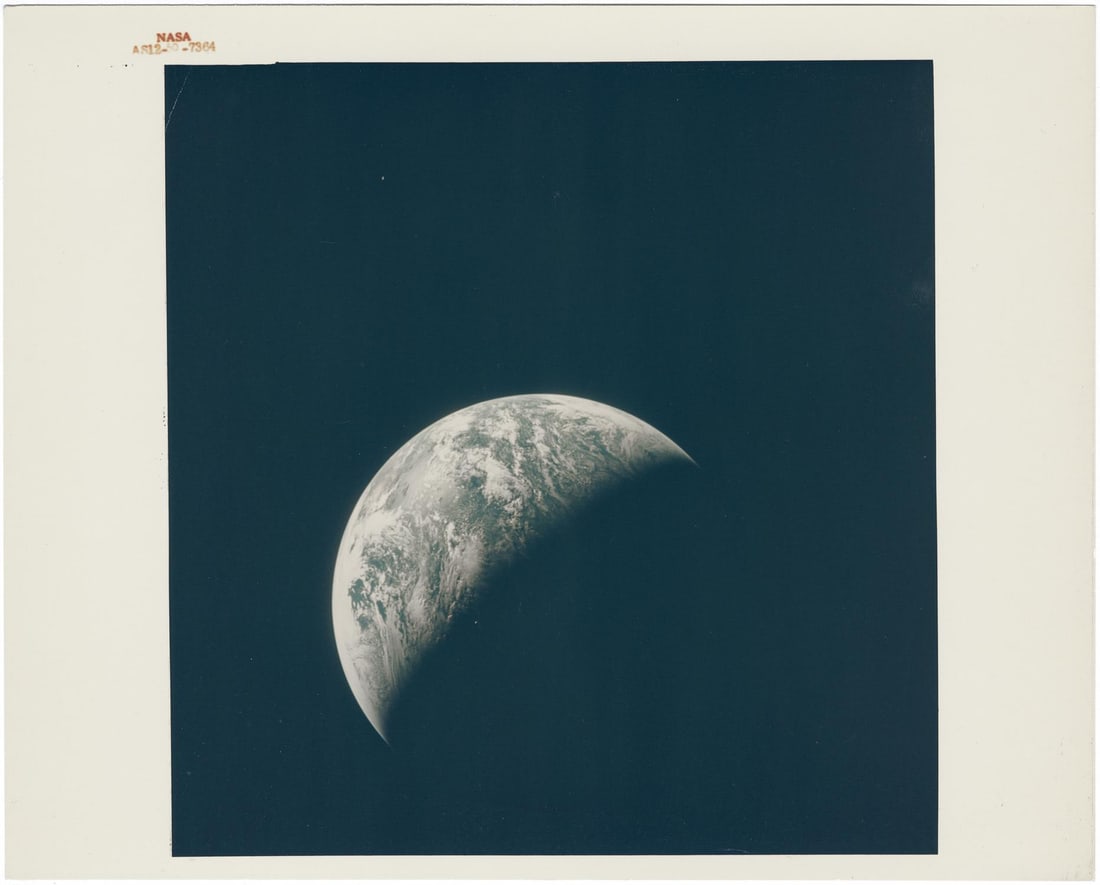 [Apollo 12] THE CRESCENT EARTH (1 of 2)