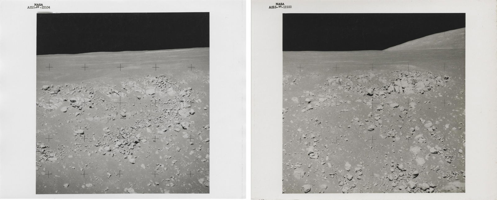[Apollo 15] FIRST TELEPHOTOGRAPHS ON THE MOON: THE BREATHTAKING HADLEY CANYON (1 of 6)