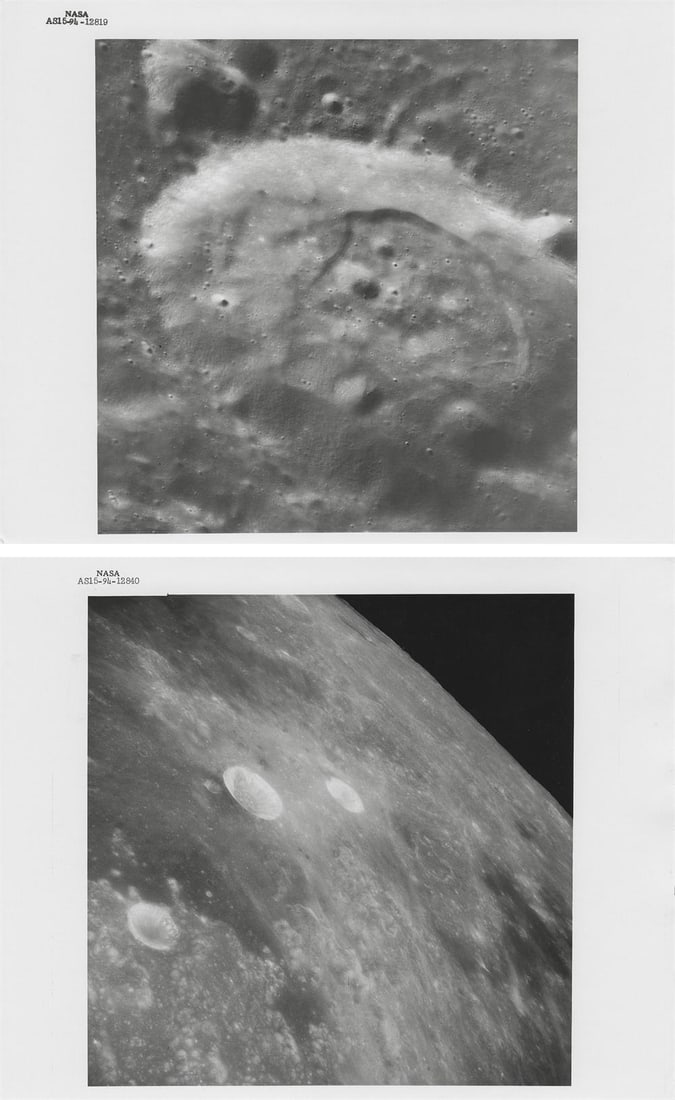 [Apollo 15] ORBITAL PHOTOGRAPHS FROM CSM ENDEAVOUR (diptych) (1 of 5)