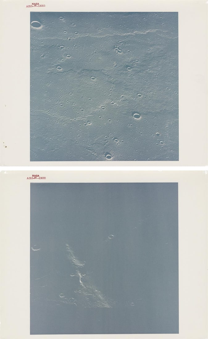 [Apollo 15] THE GHOSTLY FLOOR OF THE SEA OF RAINS AT THE TERMINATOR (DIPTYCH) (1 of 5)