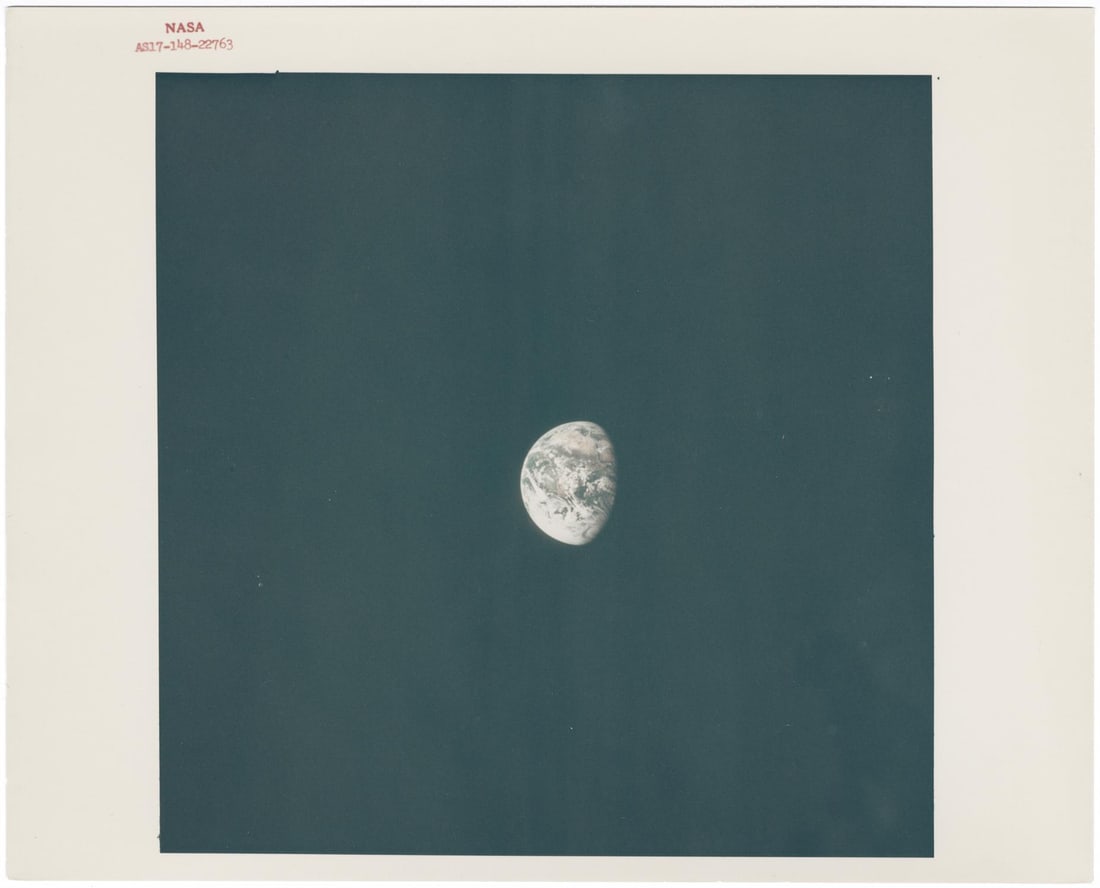 [Apollo 17] EARTH PRIOR TO HUMANITY’S FINAL LUNAR ORBIT INSERTION (1 of 2)