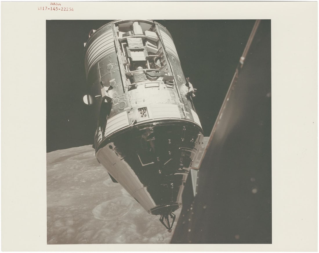 [Apollo 17] CSM AMERICA REUNITING WITH LM CHALLENGER FOR THE LAST RETURN FROM THE MOON TO EARTH (1 of 3)