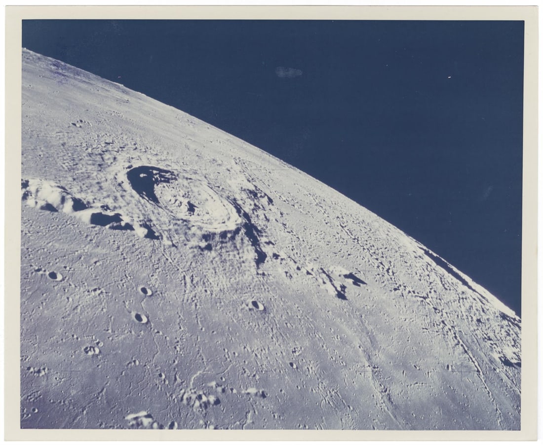 [Apollo 17] SPECTACULAR LUNAR HORIZON OVER CRATER ERATOSTHENES (1 of 2)