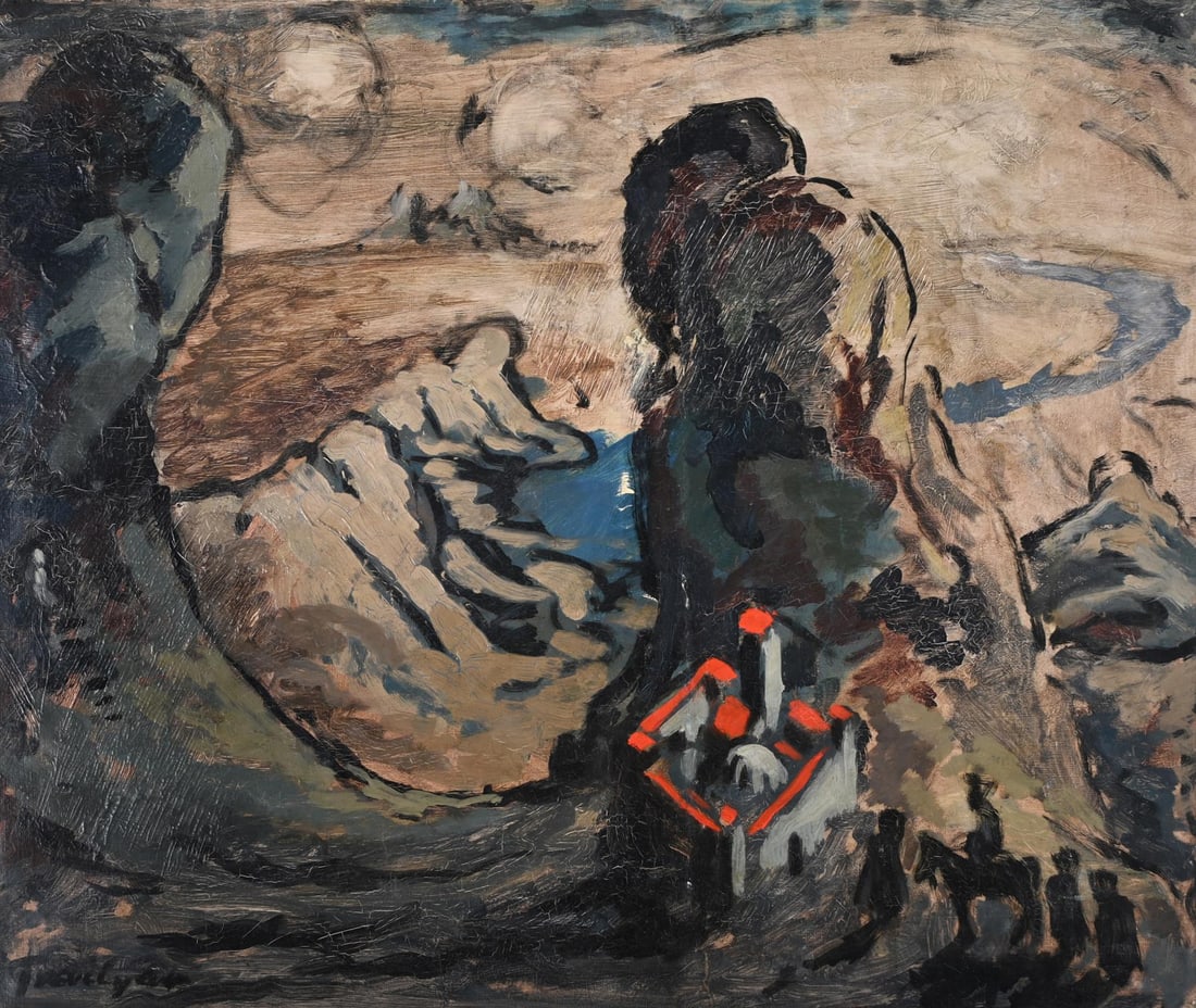 λ JULIAN TREVELYAN (BRITISH 1910-1988), A MOUNTAIN LANDSCAPE, YUGOSLAVIA (1 of 3)