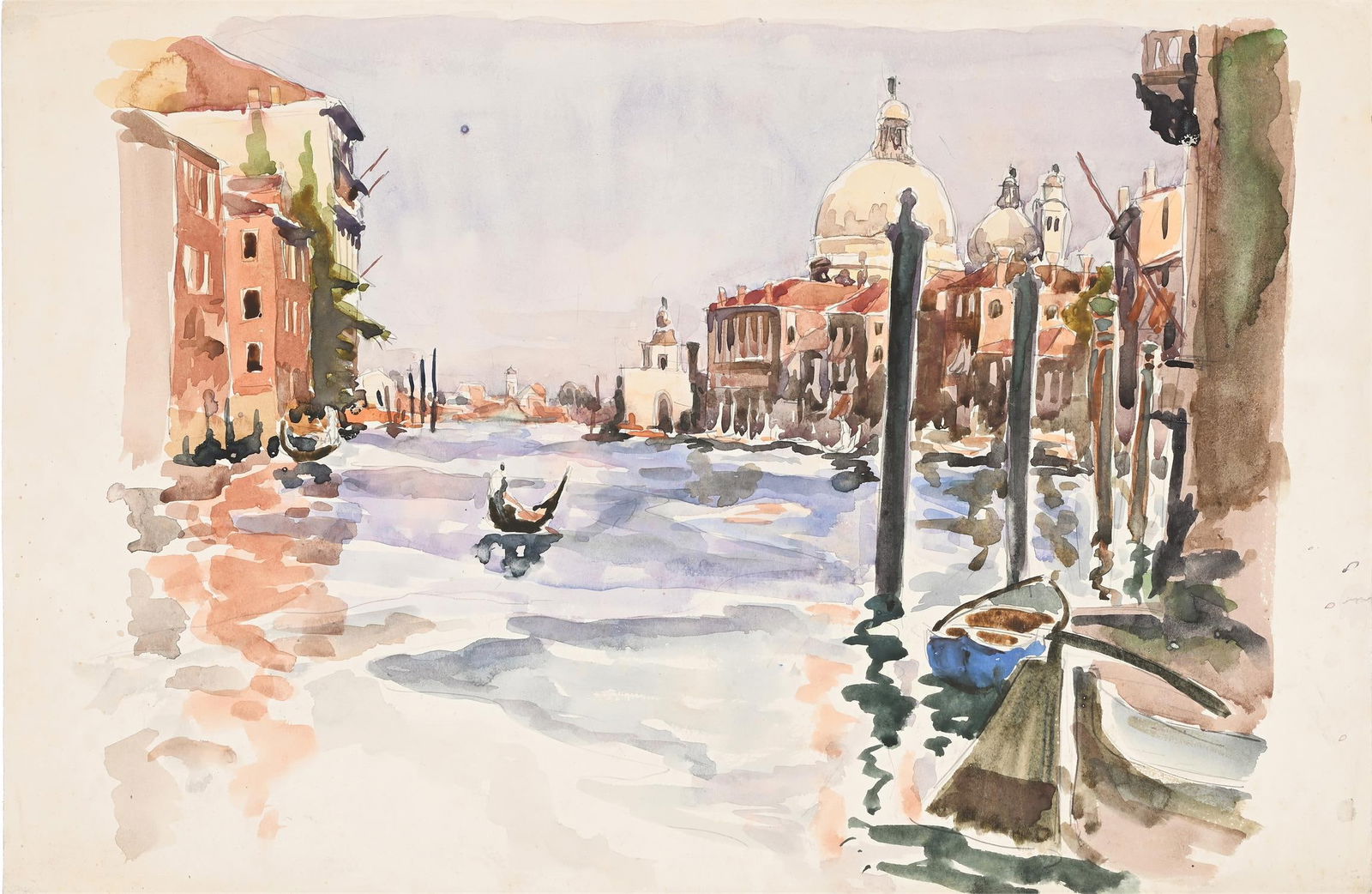 λ JULIAN TREVELYAN (BRITISH 1910-1988), A VIEW OF THE GRAND CANAL (1 of 3)