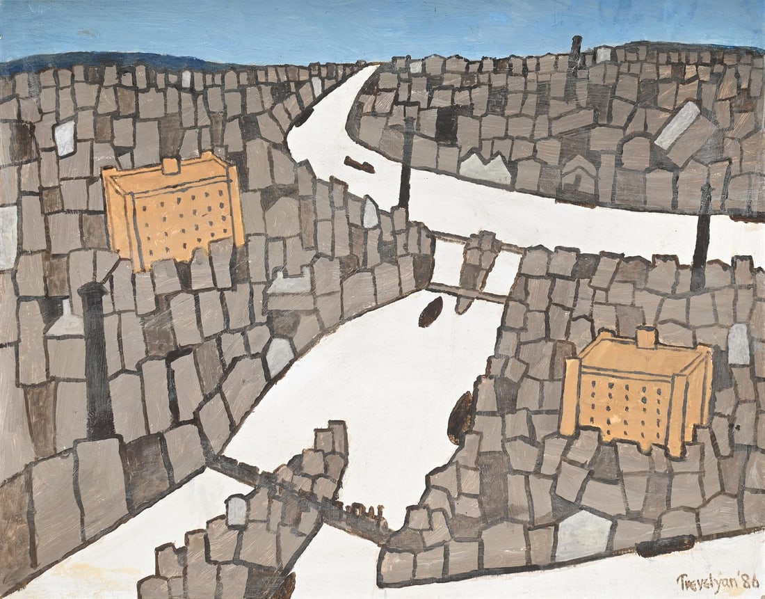 λ JULIAN TREVELYAN (BRITISH 1910-1988), FLOATING DOCK BRISTOL (1 of 3)