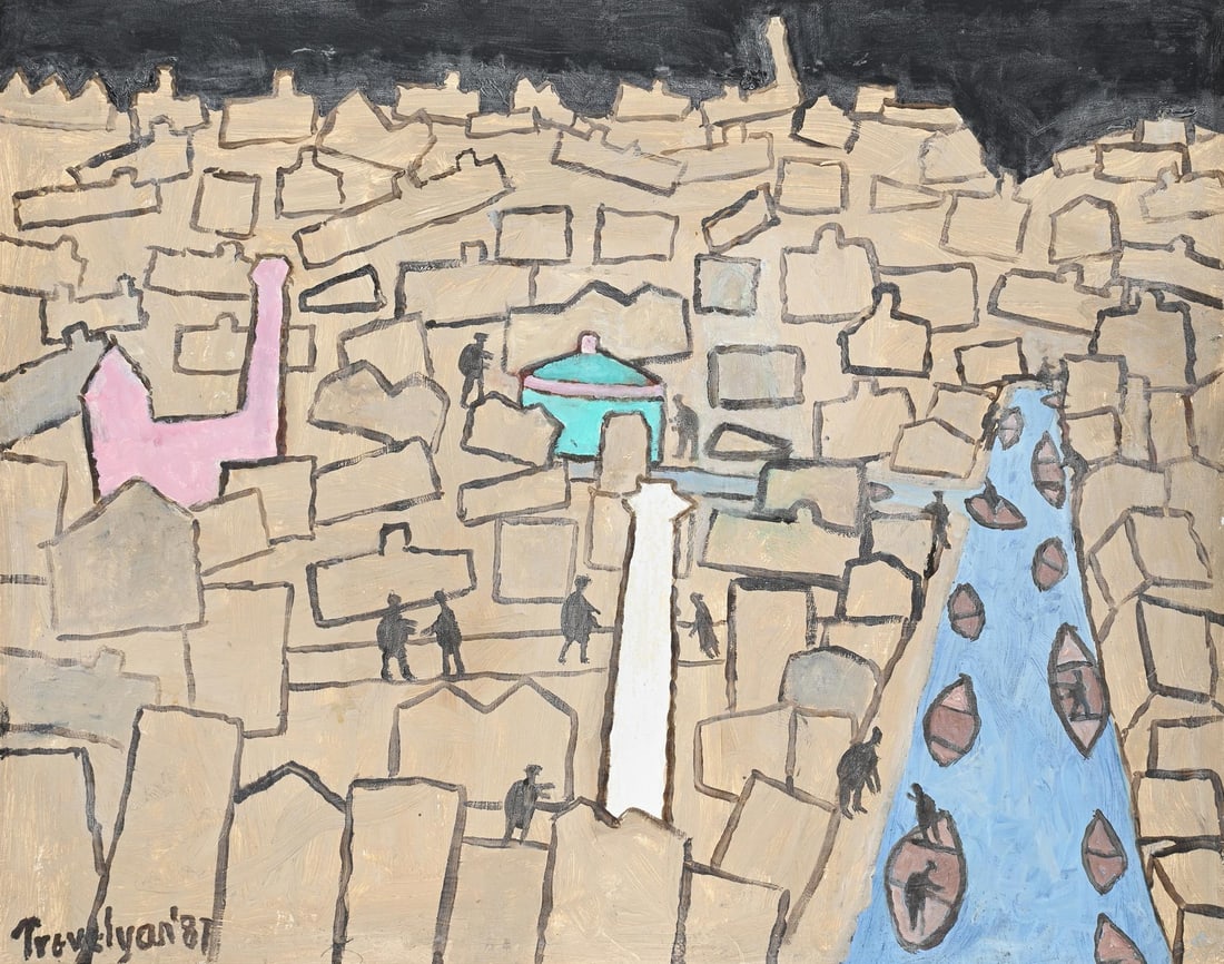 λ JULIAN TREVELYAN (BRITISH 1910-1988), BRISTOL CITY DOCK (1 of 3)