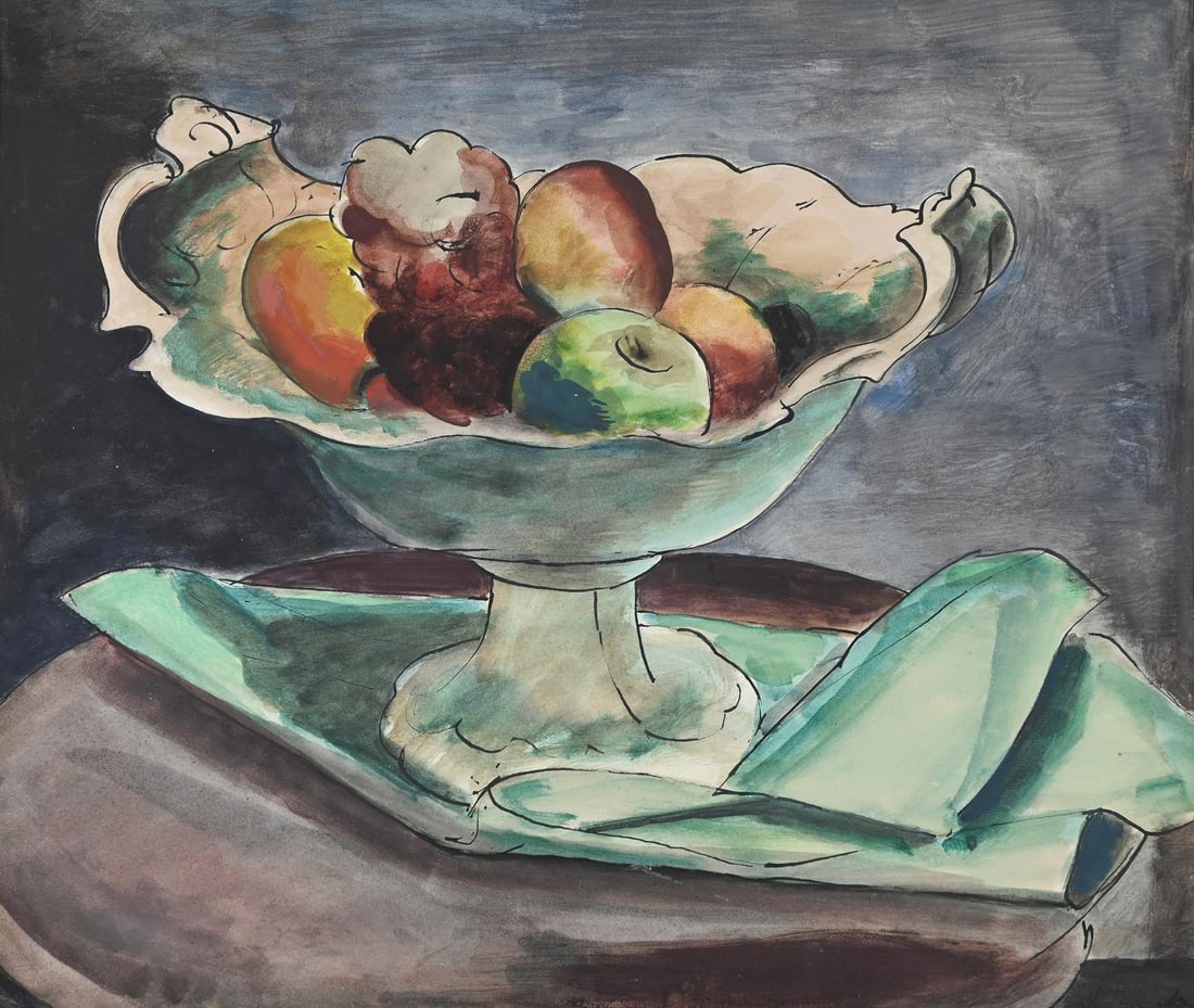 BERNARD MENINSKY (BRITISH 1891-1950), STILL LIFE OF A BOWL OF FRUIT (1 of 4)