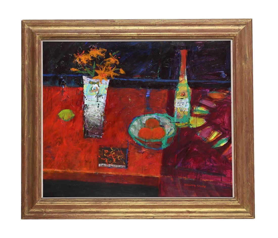 λ WILLIAM SELBY (BRITISH B. 1933), RED TABLE (1 of 3)