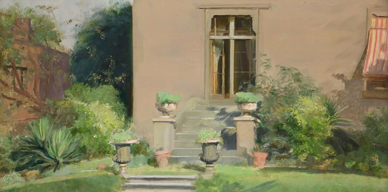 λ DOUGLAS STANNUS GREY (BRITISH 1890-1959), THE ARTIST'S GARDEN, SUMMER, 102 KING'S AVENUE, (1 of 3)