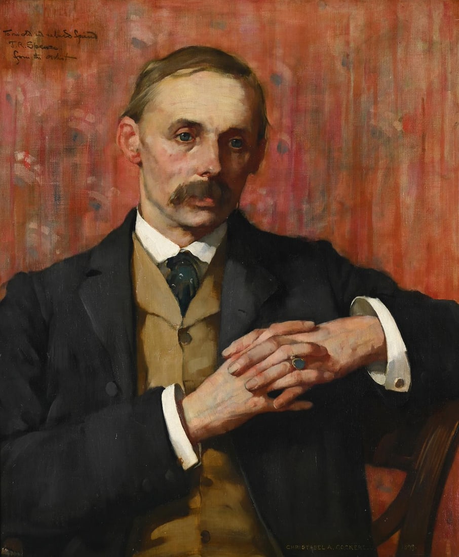 CHRISTABEL COCKERELL (BRITISH 1863-1951), PORTRAIT J.R. SPENCE (1 of 4)
