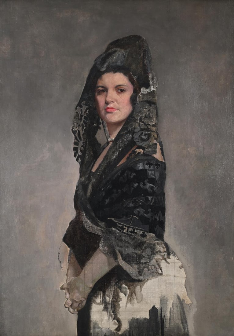 λ SIR GERALD FESTUS KELLY (BRITISH 1879-1972), PORTRAIT OF REGINA, COUNTESS OF LISBURNE (1 of 3)