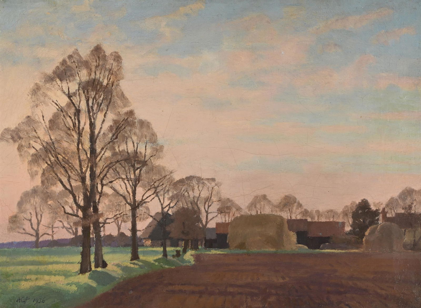 λ ALLAN GWYNNE JONES (BRITISH 1892-1982), WENHASTON MARSH, SUFFOLK (1 of 3)