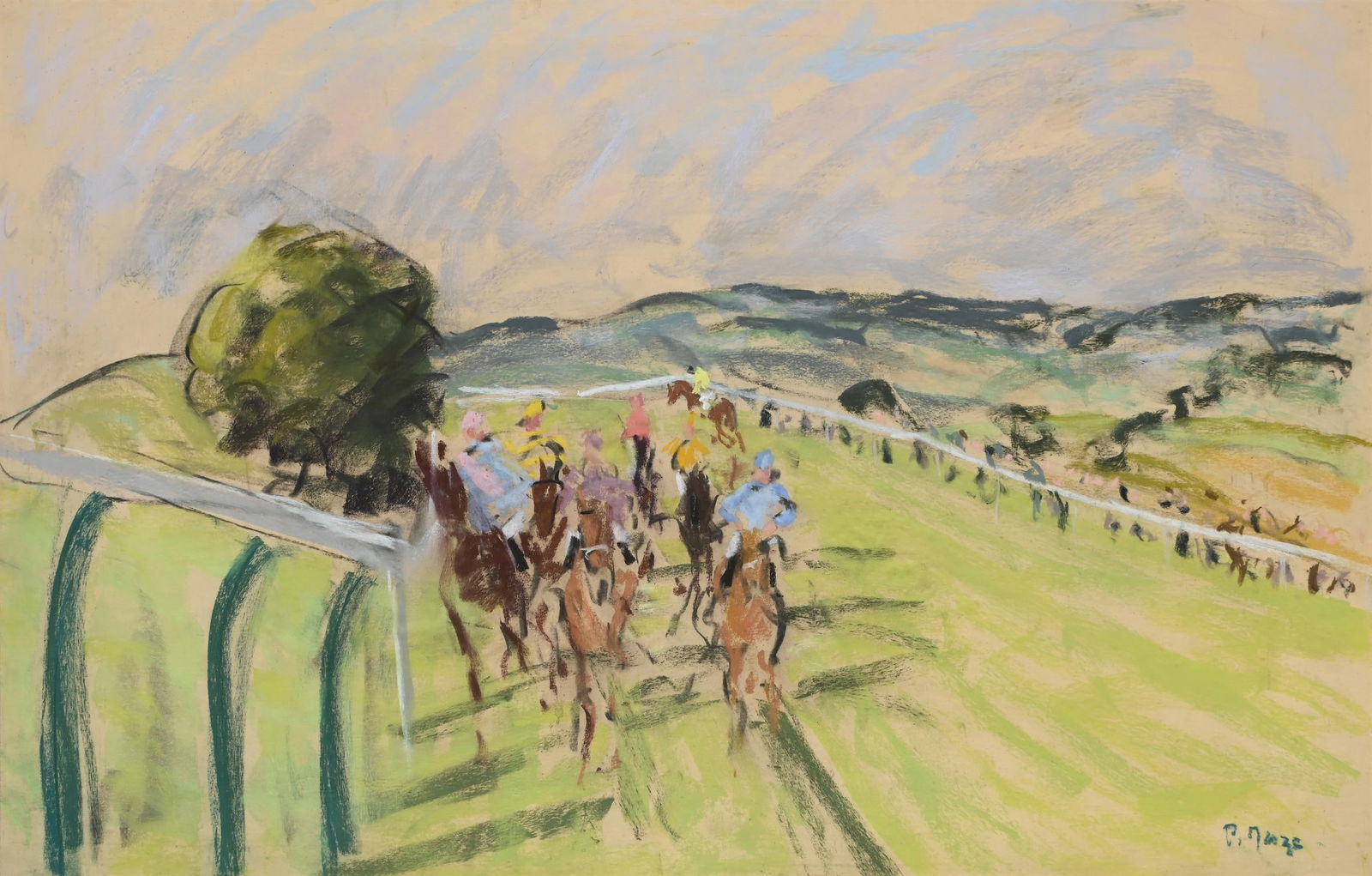 λ PAUL LUCIEN MAZE (FRENCH/BRITISH 1887-1979), THE START OF A HORSE RACE (1 of 3)