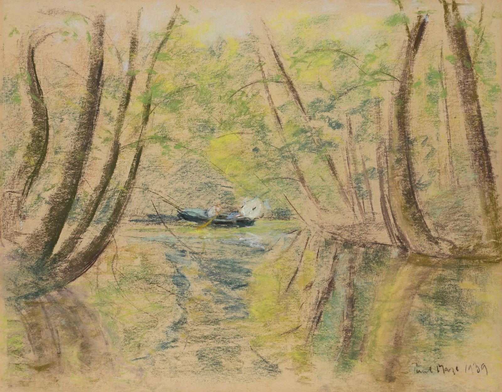 λ PAUL LUCIEN MAZE (FRENCH/BRITISH 1887-1979), BOATING ON A RIVER (1 of 3)