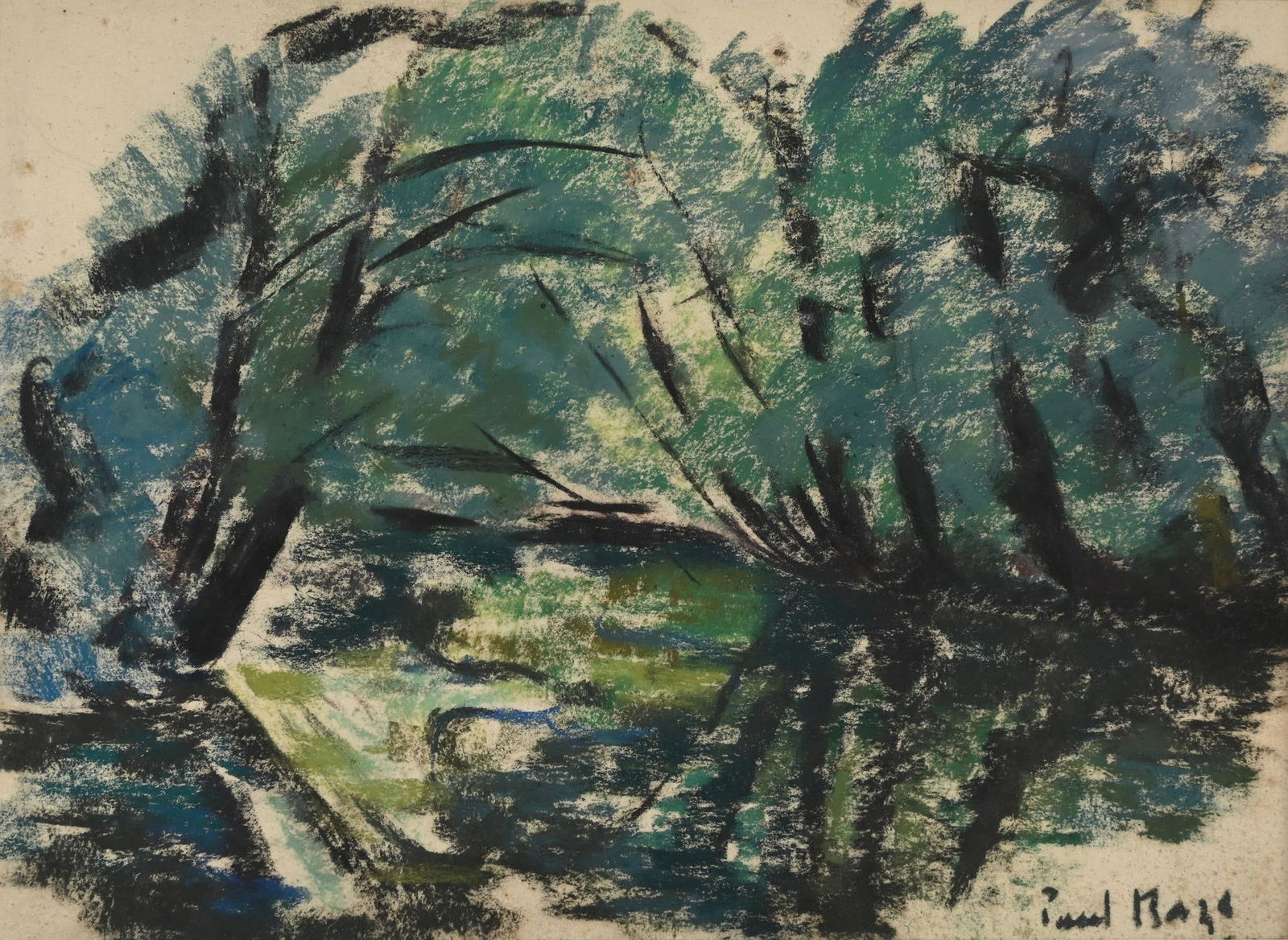 λ PAUL LUCIEN MAZE (FRENCH/BRITISH 1887-1979), A WOODED POND (1 of 3)